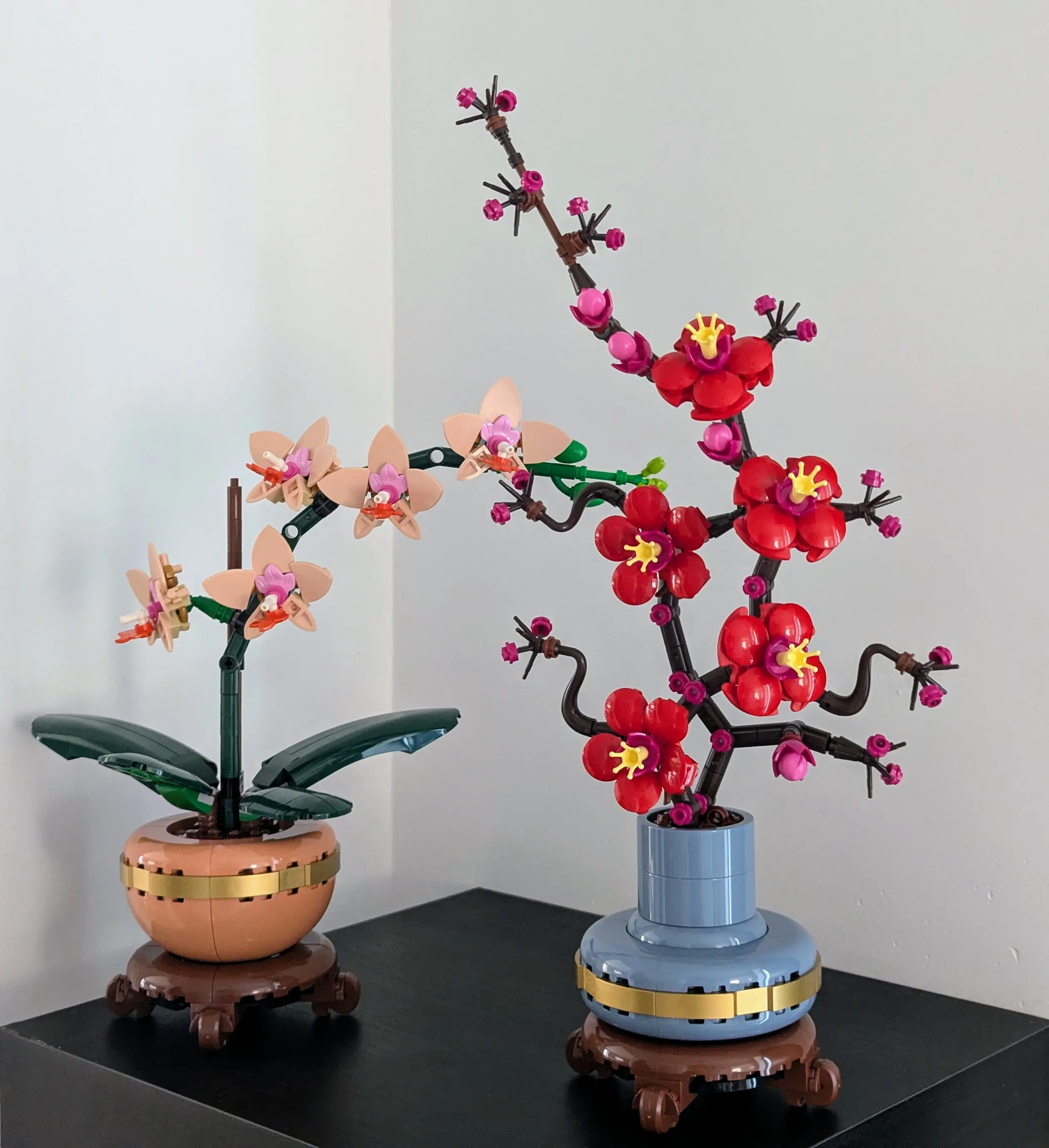 Completed Mini Orchid and Plum Blossom sets