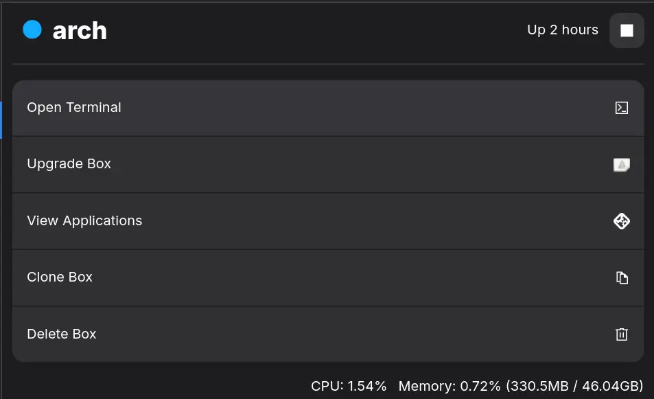 The distrobox within BoxBuddy