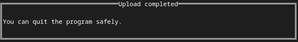 Immich-Go's successful completion confirmation.