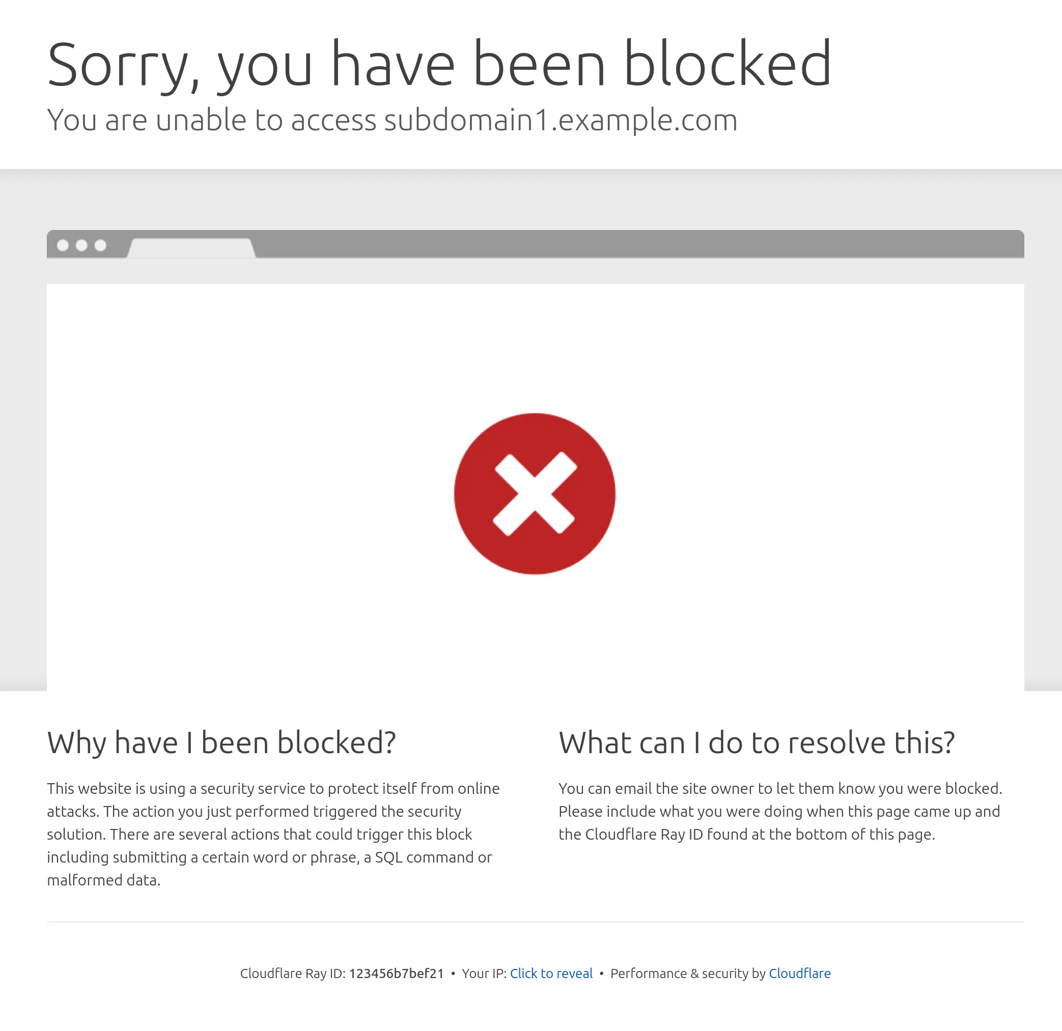 Cloudflare block page